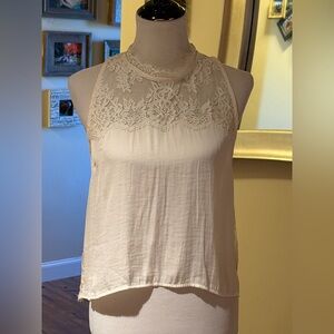 Free People Sleeveless Lace Crop